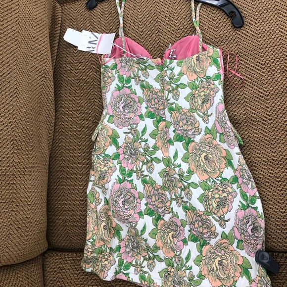 Zara JACQUARD DRESS WITH RHINESTONES - Picture 6 of 16